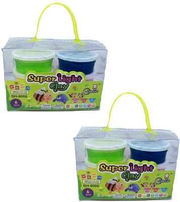 

S2KCrafts S2KC-1003- 5D Slime ultra-light clay Super-Light Modeling Air Dry Magic Clay Jelly with Straws for Kids/Teens - non-toxic Green Environmental Protection - 6 Colors