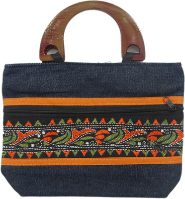 

Utkal Craft House Design Handbag for multipurpose usage Multipurpose Bag(Blue, Red, Orange, Green, 8 inch)