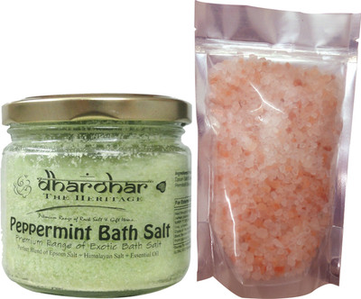 

Dharohar The Heritage Peppermint Bath Salt (Peppermint Bath Salt + Mopping/Bowl Salt Worth RS150 )(250 g)