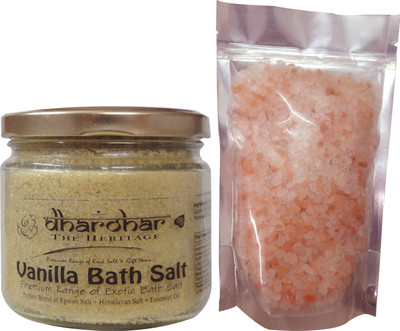 

Dharohar The Heritage Vanilla Bath Salt (Vanilla Bath Salt + Mopping/Bowl Salt Worth )(250 g)