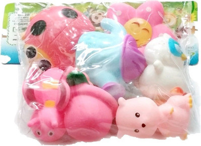 

ClueSteps 7 Pieces Chuchu Sounds Bathing Animal Toys for Kids Bath Toy Bath Toy(Multicolor)