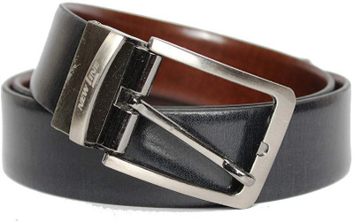 

New Line Men Formal Black Genuine Leather Reversible Belt, Black;brown