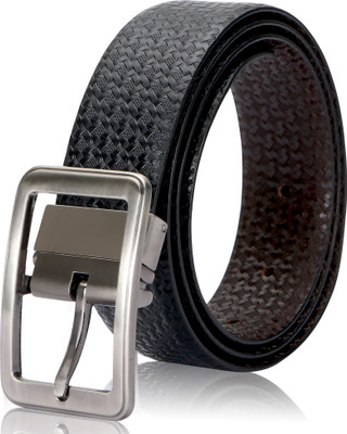 

Second May Men Formal Black Genuine Leather Reversible Belt