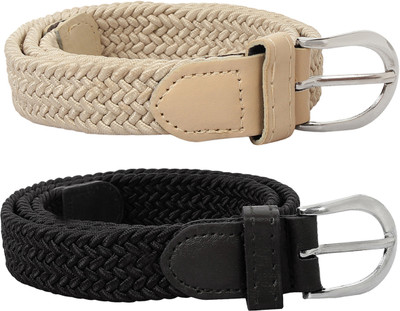 

Styles Creation Men & Women Casual Beige, Black Synthetic, Canvas Belt