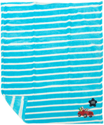

MeeMee Striped  Crib Baby Blanket(Cotton, Dark Blue