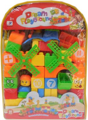 

Charnalia 58 Pcs Playground Block(Multicolor)