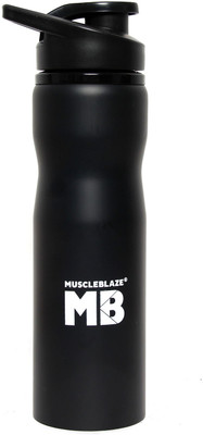 

MuscleBlaze Metal Shaker Ziddi Hoon Main 700 ml Shaker(Pack of 1, Black)