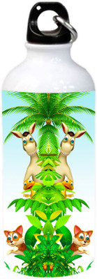 

Kiwis Green Cartoon Design Aluminium Sipper 600 ml Sipper(Pack of 1, Multicolor), White