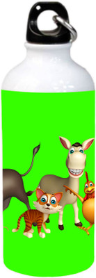 

Diagon Alleys Green Cartoon Print Aluminium Sipper 600 ml Sipper(Pack of 1, Multicolor), White