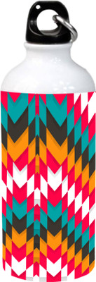 

SHOP GRAB Multicor Zig-Zag Design Aluminium Sipper 600 ml Sipper(Pack of 1, Multicolor), White