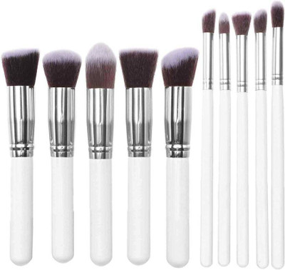 

Neotis Makeup Brushes Set Tool Pro Foundation Eyeliner Eyeshadow (white)(Pack of 10)