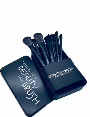

katti del coco 12 PC Custom Made Manly Professional Cosmetic Best Natural Makeup Brushes(black)(Pack of 12)