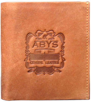 

ABYS Men Casual Tan Genuine Leather Wallet(7 Card Slots)