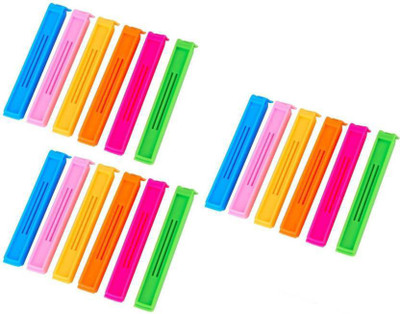 

LS Letsshop Multipurpose Food Snack Plastic Bag Clip Sealer09 Normal plastic Sealing Clip(Set of 18, Multicolor)
