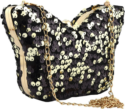 

Corel street Party Black Clutch