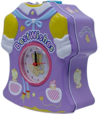 

Tootpado Metal Piggy Bank With Clock For Kids Dress - Purple - (1BOX149) - Money Kiddy Coin Bank Coin Bank(Purple)