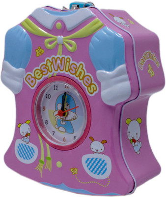 

Tootpado Metal Piggy Bank With Clock For Kids Dress - Pink - (1BOX147) - Money Kiddy Coin Bank Coin Bank(Pink)