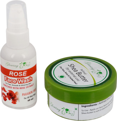

Glowing Buzz Combo of Rose Face Wash and Eco Certified Shea Butter(Set of 1)