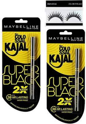 

Marvalous Eyelashes, Maybelline The Cold Ssal Kajal Set of 2(Set of 3)