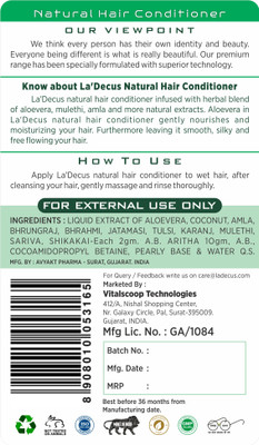 

La'Decus Hair Treatment Combo of Herbal Aloevera Shampoo And Conditioner For Frizzy and Dry Hair 250ml each(Set of 2)