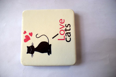 

oramsa Cat Love Designer Printed Compact Mirror - Dual Mirror, Normal and 3x Magnification