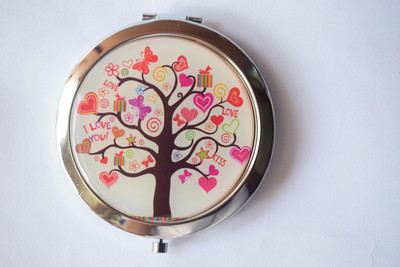 

oramsa Designer Printed Multicolor Tree Compact Mirror - Dual Mirror, Normal and 3x Magnification