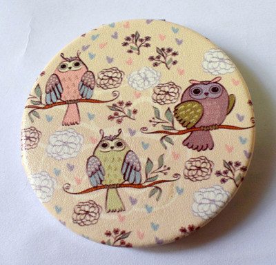 

oramsa Multicolor Printed Designer Compact Mirror - Dual Mirror, (Normal and 3x Magnification)