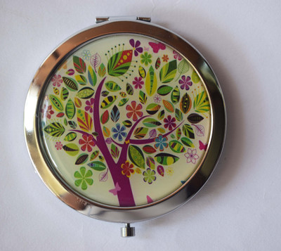 

oramsa Designer Summer Tree Printed Compact Mirror - Dual Mirror, Normal and 3x Magnification