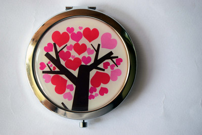 

oramsa Designer Printed Compact Mirror - Dual Mirror, Normal and 3x Magnification