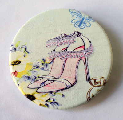

oramsa Multicolor Printed Designer Compact Mirror - Dual Mirror, (Normal and 3x Magnification)