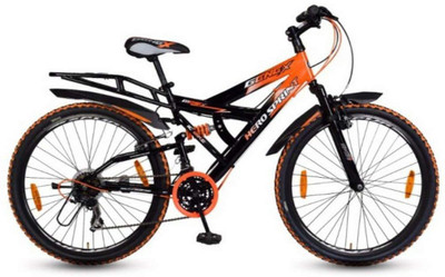 

Hero Genex IBC Dual Suspension Bike For Adults Red & Black 26 T Mountain/Hardtail Cycle(21 Gear, Multicolor), Black;red