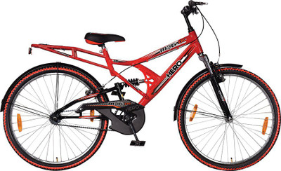 

Hero Mig Dual Suspension Bike For Adults Red 26 T Mountain/Hardtail Cycle(Single Speed, Multicolor)
