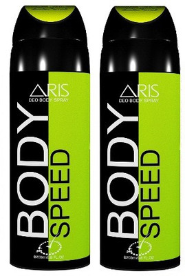 

ARIS 2 * BODY SPEED DEODORANT Body Spray - For Men(400 ml, Pack of 2)