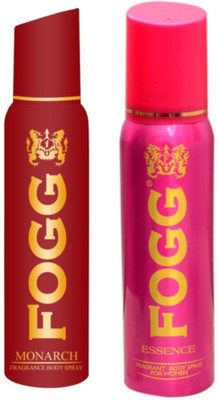 

Fogg Monarch 120 ML + Essence 120 ML ( 120 ml, Pack of 2 ) Body Spray - For Men & Women(120 ml, Pack of 2)