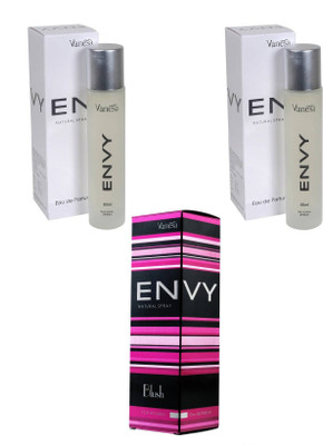 

Envy Women 2pcs. & Blush 1pc. (60ml each) Pack of 3 Perfume Body Spray - For Women(180 ml, Pack of 3)