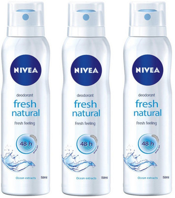 

Nivea Fresh Natural Deodorant Spray for Women 150ML Each (Pack of 3) Deodorant Spray - For Women(450 ml, Pack of 3)