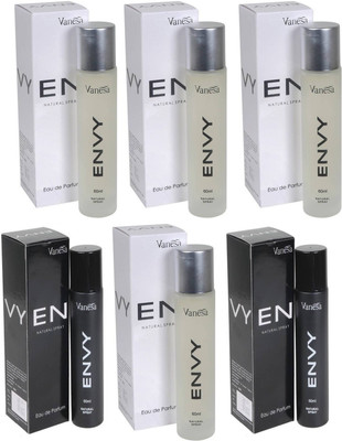 

Envy Men 2pcs. & Women 4pcs. (60ml each) Pack of 6 Perfume Body Spray - For Men & Women(360 ml, Pack of 6)
