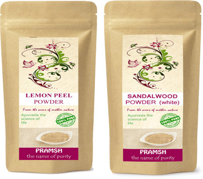 

PRAMSH Premium Quality White Sandalwood 400gm & Lemon Peel 300gm Powder Combo(700 g)