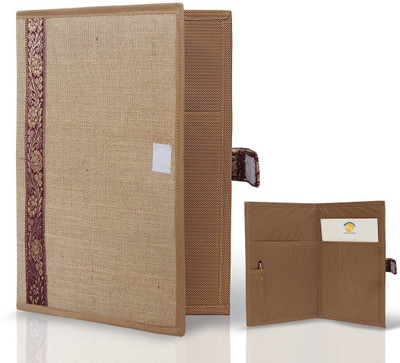 Handcraft jute File Folder(Set Of 1, Brown)