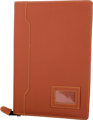 

ZesTale Premium Leatherette Document Folder(Set Of 1, Brown)