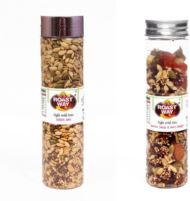 

Roast Way Roastway Foods Seed Mix and Berries Seeds & Nuts Delight Roasted Namkeen and Snack Food (Weight 300Gm) Combo(500)