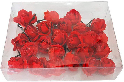 

AASA Wedding Party Fancy Flower Hair Pin For Women And Girls, Red, 45 Gram, 24 Pcs Pack Of 1 Hair Pin, Hair Accessory Set(Red)
