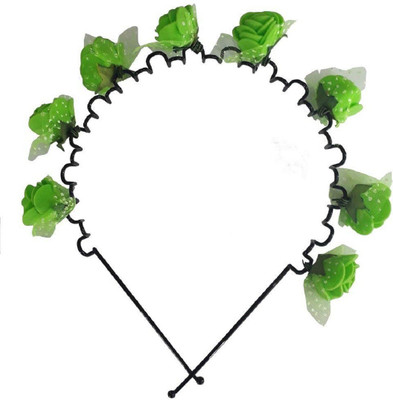 

AASA New Style ZigZag Hair Clips Floral Hair Bands For Kids, Girls And Women (Green) Head Band(Green)