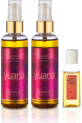 

Yuana Premium Hair Oil - 100 ml +100 ml +15 ml - Reduces dandruff, promotes hair growth and makes hair stronger Hair Oil(215 ml)