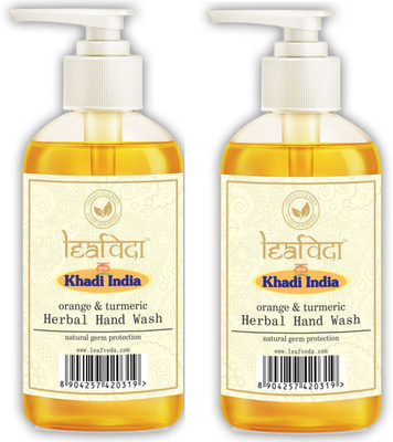 

Khadi Leaf Veda Orange & Turmeric Hand Wash pack of 2(400 ml, Pack of 2)