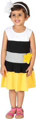 

Lil Orchids Girls Midi/Knee Length Casual Dress(Yellow