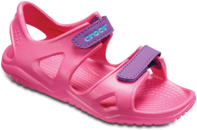 

Crocs Girls Velcro Strappy Sandals(Pink, Black