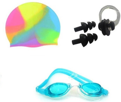 

Kamni Sports multi cap and googles combo set Swimming Kit