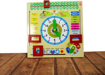 

WISSEN Wooden Multi Clock Learing(Multicolor)
