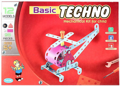

VEER Basic Techno Construction Mechanical Kits for Child(Multicolor)